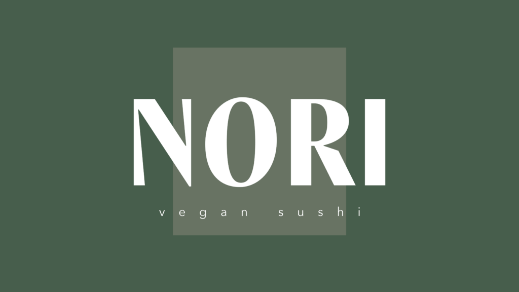 Nori Potsdam Logo mit weisser Schrift auf grünem Hintergrund
